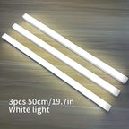 Lot de 3 barres LED à détecteur, 10 à 50 cm, blanc chaud ou froid