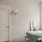 Applique murale à variateur rotatif, abat-jour beige en tissu E14