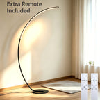 Lampadaire arc LED 165 cm avec télécommande et minuterie