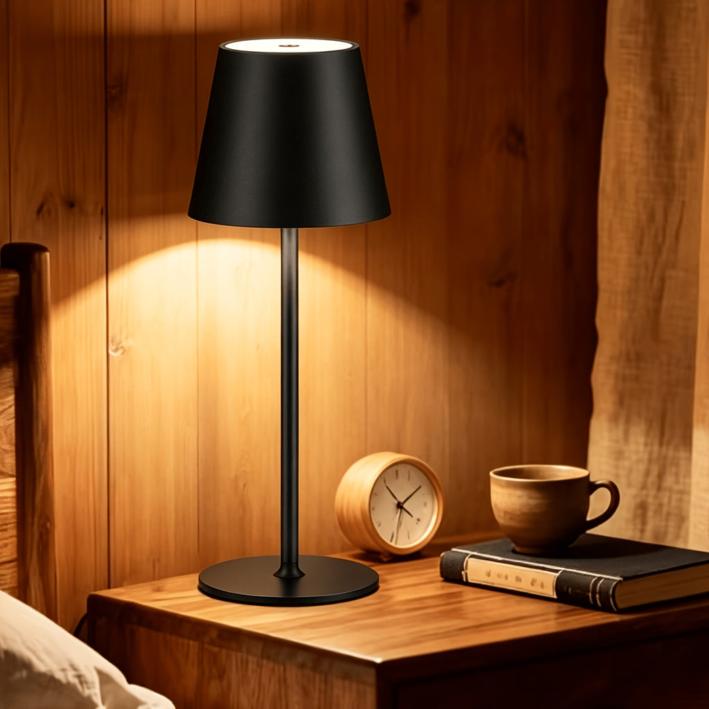 Lot de 2 lampes de table sans fil en métal, trois teintes, tactiles