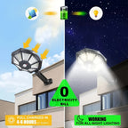 Projecteur solaire octogonal 168 LED à détecteur, lot de 2
