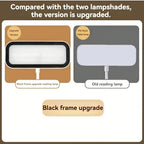Lampe de bureau à pince rechargeable à tête rectangulaire, tactile