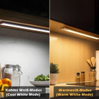 Lot de 2 réglettes LED 60 cm en aluminium, batterie standard ou longue