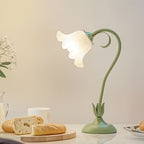 Lampe de bureau fleur à col flexible, tulipe en acrylique, 50 cm