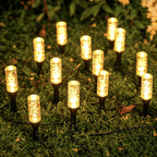 Guirlande solaire de piquets à bulles pour allée, 10 à 30 lumières