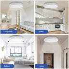 Plafonnier LED rond à bordure à facettes, Ø 29 à 48 cm, blanc froid