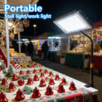 Lampe de travail à pince LED 6000 K, panneau plat, hauteur réglable