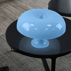 Lampe champignon bleu ciel en plastique brillant, LED, USB