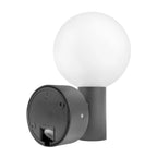 Applique murale boule opaline à détecteur, LED 15 W 4000 K