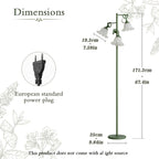 Lampadaire à trois fleurs blanches sur tiges vert sauge flexibles