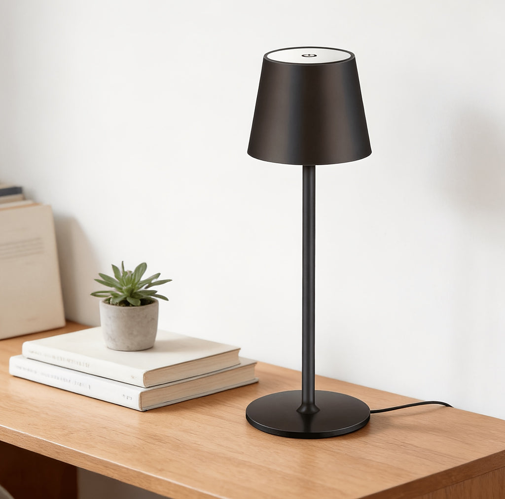 Lot de 2 lampes de table sans fil en métal, trois teintes, tactiles