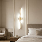 Applique murale LED dorée en forme de vague, 60 cm, blanc neutre