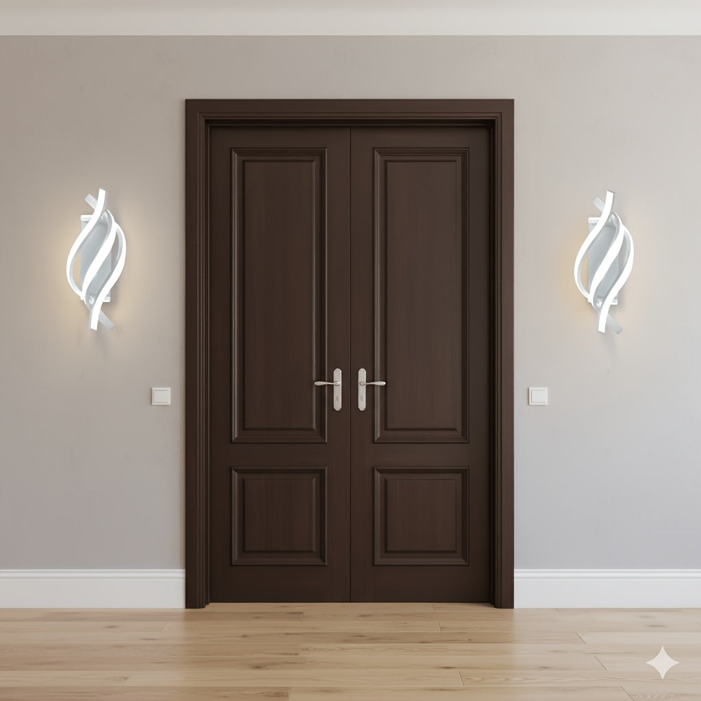 Applique murale LED torsadée en spirale, trois teintes, lot de 2 à 4