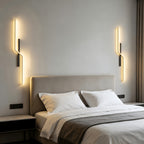 Applique murale LED en éclair noir et doré de 55 cm, 4000 K