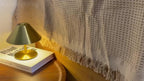 Lampe de table sans fil dorée en métal, rechargeable USB et tactile