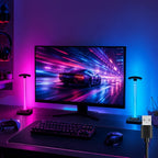 Lampe d'ambiance support de casque, tube à bulles RVB tactile