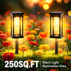 Lanterne solaire à piquet effet filament, lot de 8, IP44