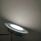 Spot LED encastrable chromé extra-plat Ø 72 mm, 12 V ou 24 V