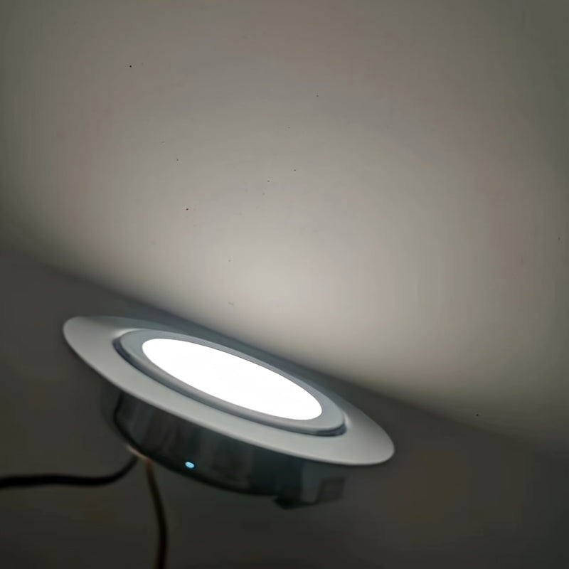 Spot LED encastrable chromé extra-plat Ø 72 mm, 12 V ou 24 V