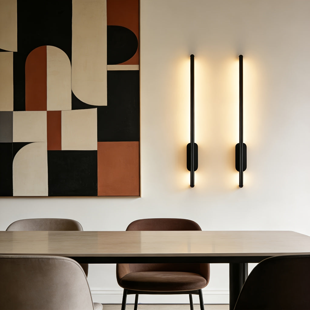 Applique murale LED barre noire de 60 cm, lot de 2, éclairage haut-bas
