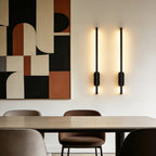 Applique murale LED barre noire de 60 cm, lot de 2, éclairage haut-bas