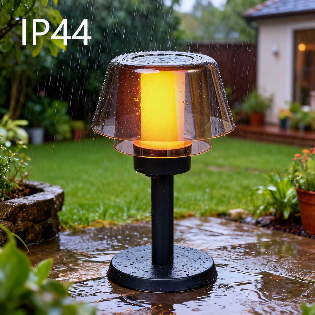 Lampe solaire 2 en 1 de table ou à piquer, effet flamme, IP44