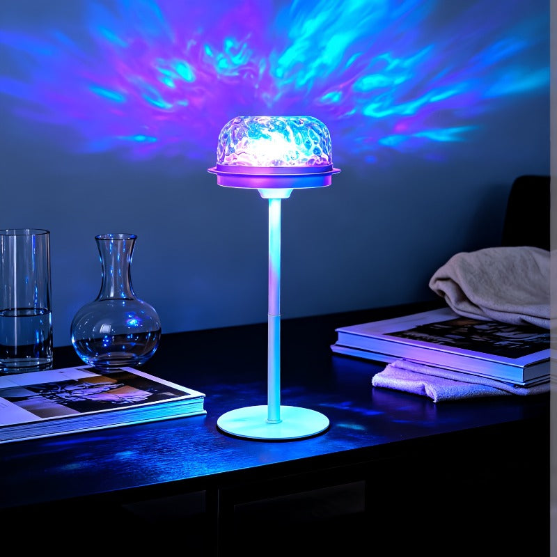 Lampe d'ambiance sans fil effet vague, deux modes et 16 couleurs