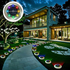 Spot solaire de sol multicolore 8 LED, Ø 7,2 cm, lot de 8 ou de 12