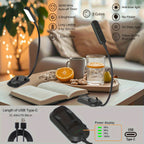 Lampe de lecture à pince 20 LED de 54 g, lumière ambrée 1600 K