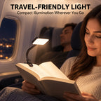 Lampe de lecture à pince noire modulable, tête amovible et bras