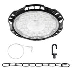 Plafonnier LED industriel rond 200 W, Ø 24 cm, lot de 10