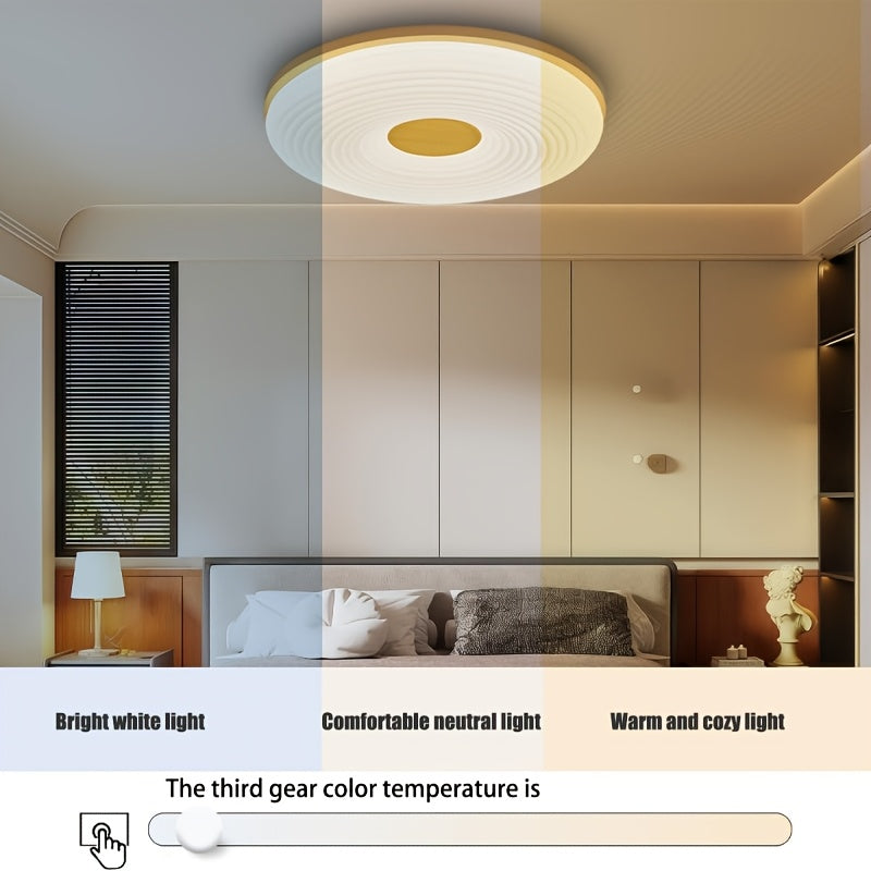 Plafonnier LED rond Ø 40 cm à télécommande, diffuseur ondulé