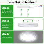 Lot de 4 plafonniers LED ronds 24 W, Ø 18 cm, blanc jour 6500 K