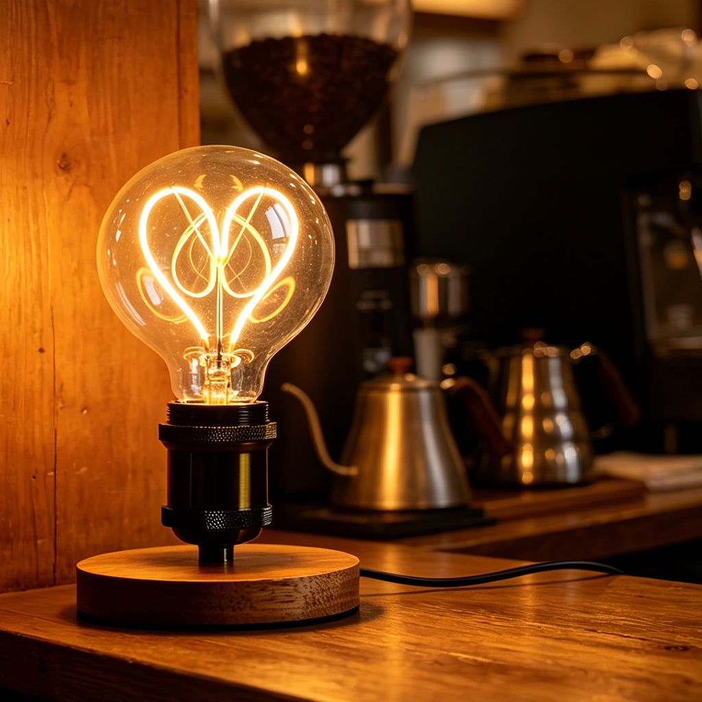 Ampoule LED filament en forme de cœur G95, culot E27, rétro