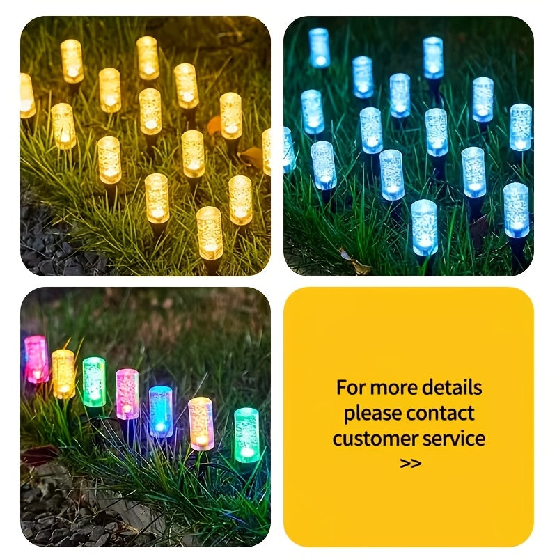 Guirlande solaire de piquets à bulles pour allée, 10 à 30 lumières