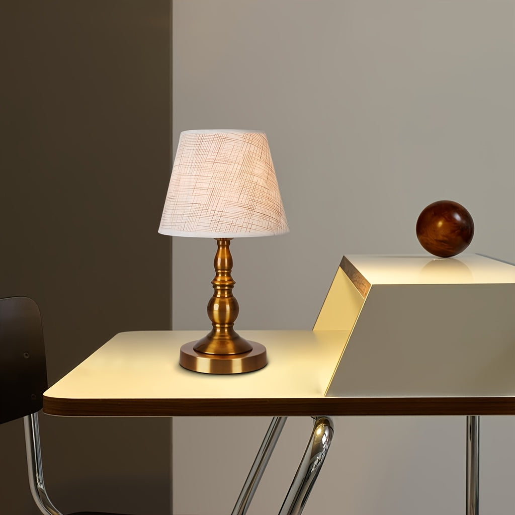 Abat-jour conique aspect lin chiné, beige ou gris foncé, Ø 22 cm