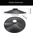 Abat-jour soucoupe en métal noir pour suspension, lot de 4, Ø 25,5 cm
