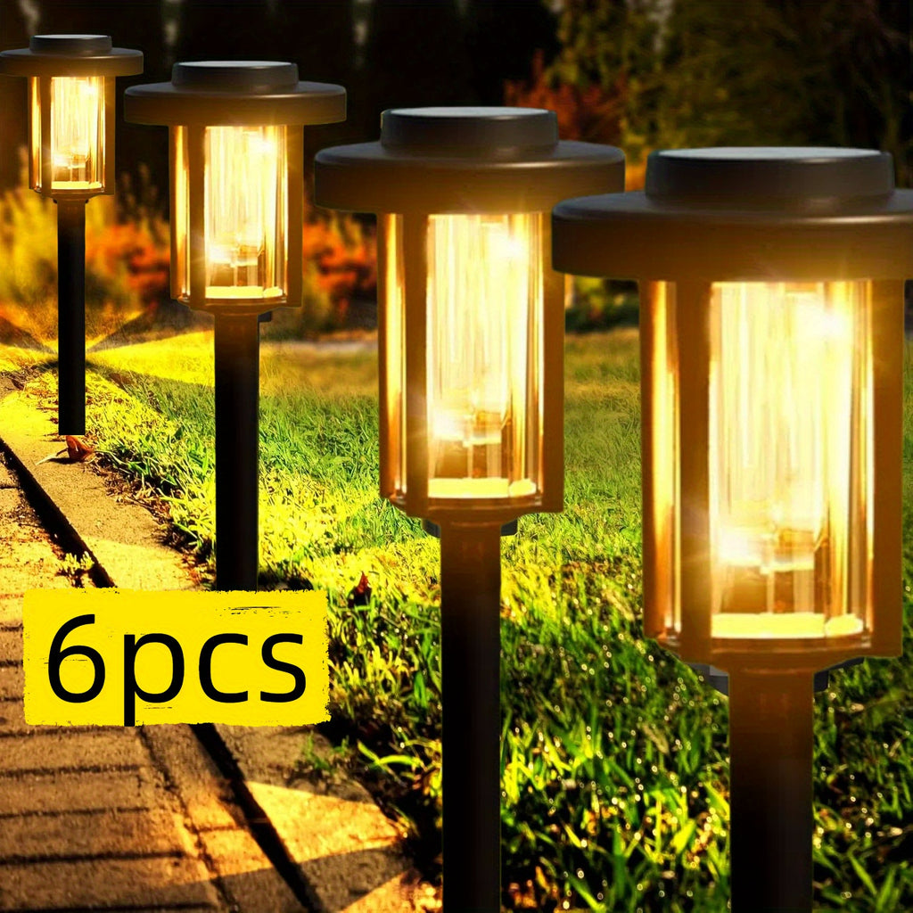 Lot de 6 lampes solaires de jardin rétro à filament, 59 cm
