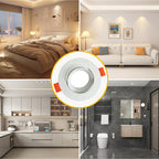 Support de spot encastrable orientable blanc Ø 8,8 cm, lot de 2