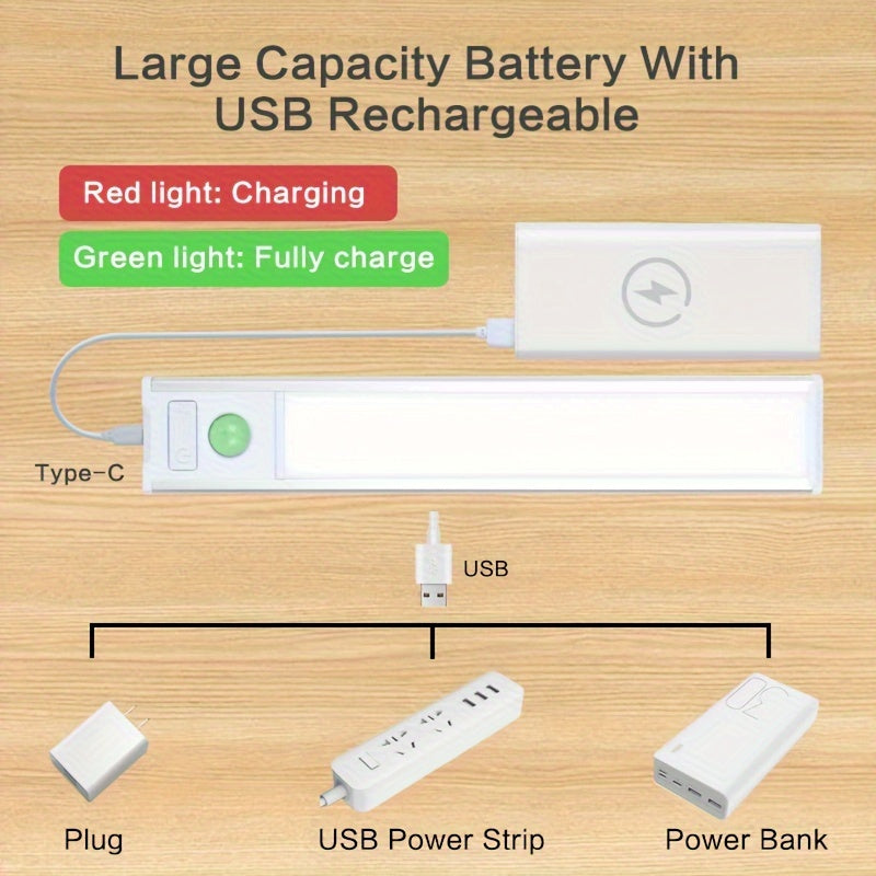 Réglette LED sans fil en aluminium à détecteur, 10 à 50 cm