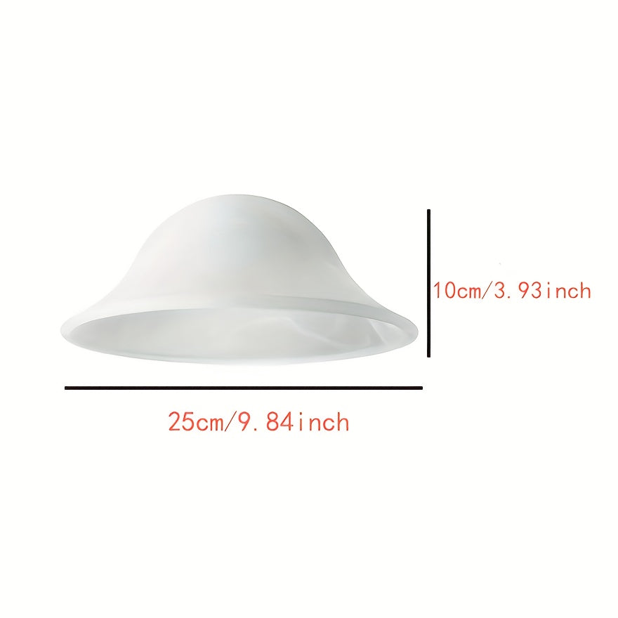 Verre de remplacement cloche givré, blanc laiteux ou beige, Ø 25 cm