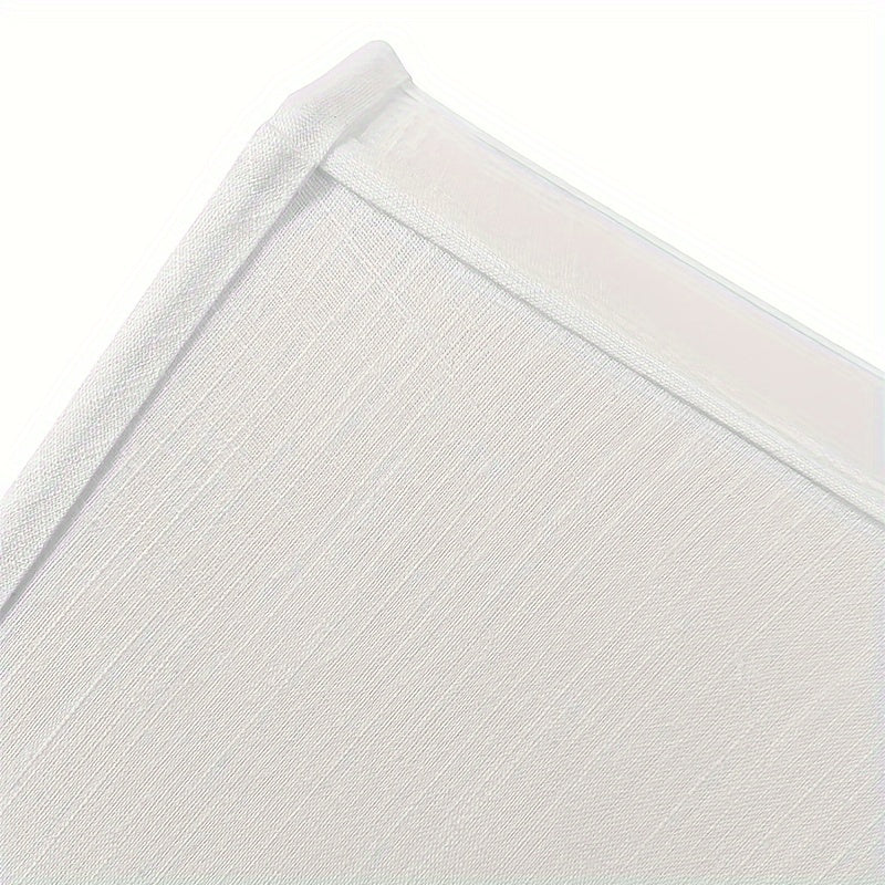 Abat-jour rectangulaire à pans coupés en lin, blanc ou beige