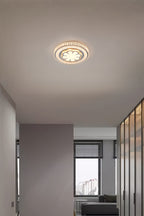Plafonnier LED à cristaux acryliques Ø 43 cm, motif soleil ou fleur