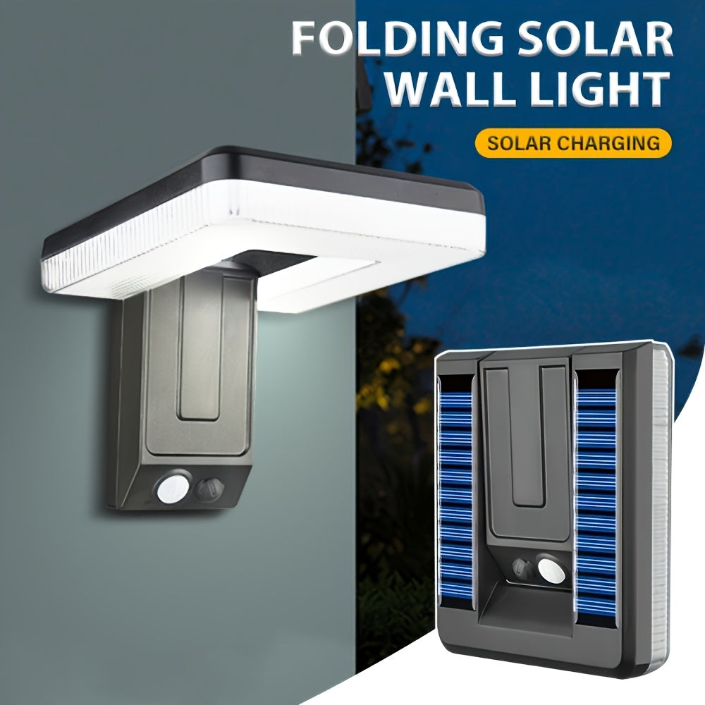Applique solaire pliable à détecteur, tête rabattable à 120°