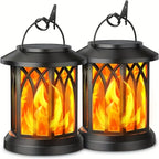 Lanterne solaire rétro à suspendre, lot de 2, ampoule filament IP65