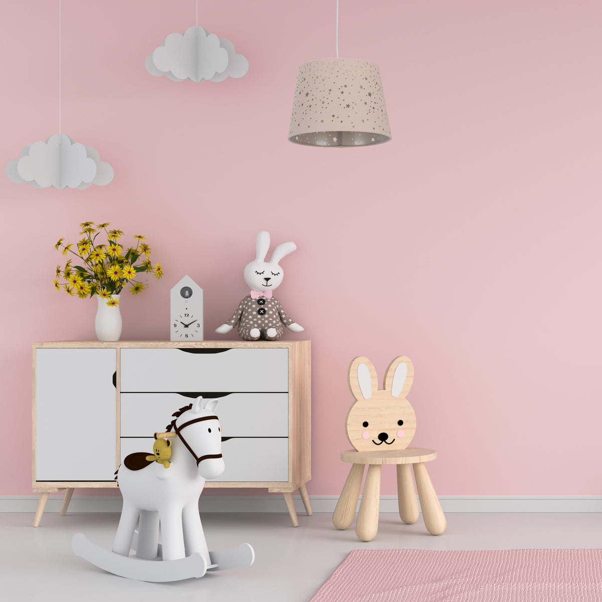 Lampe de plafond tendre pour chambre de bébé