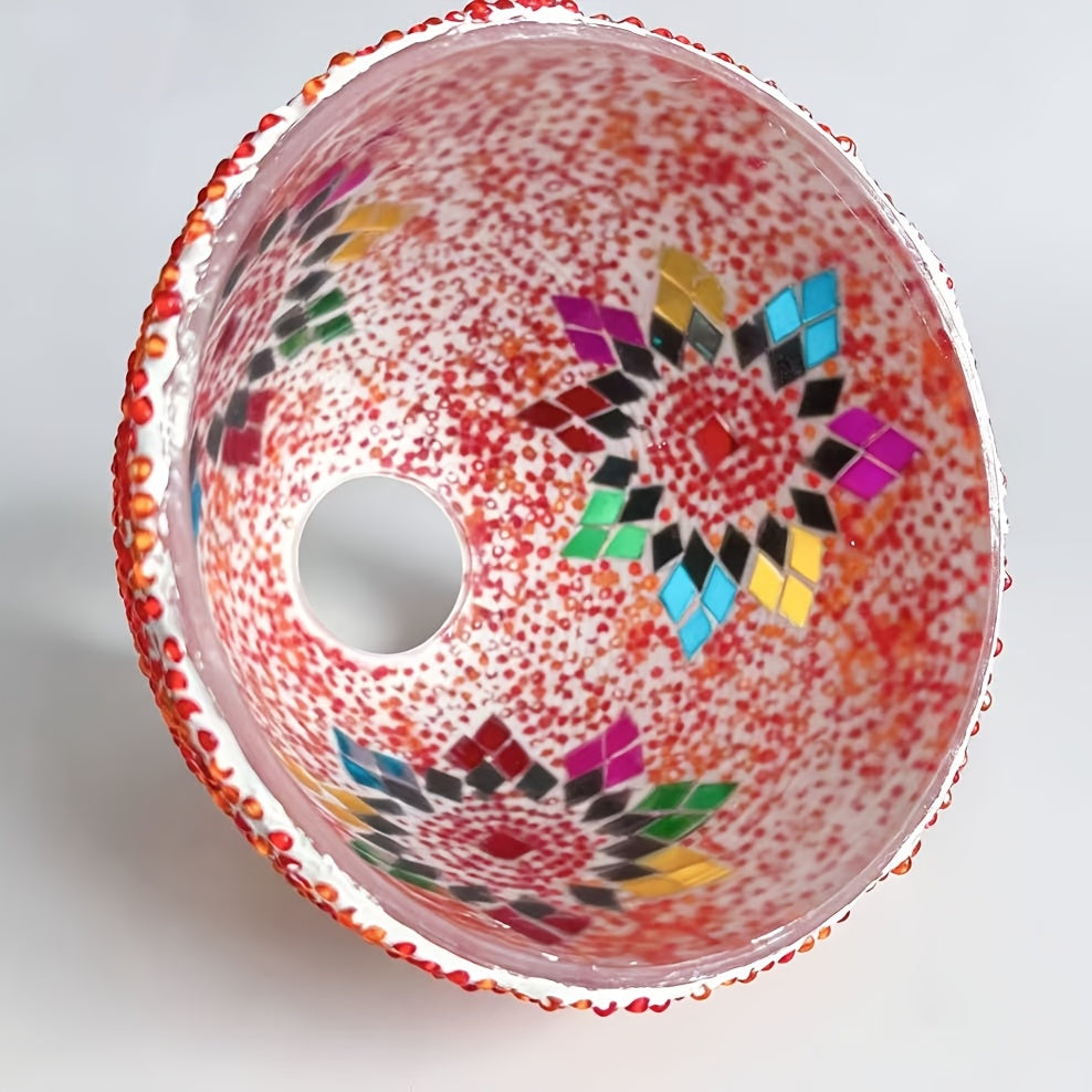 Verre de remplacement mosaïque bohème pour applique, Ø 15 cm