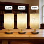 Lampe de chevet cylindrique USB, abat-jour imprimé paysage brumeux