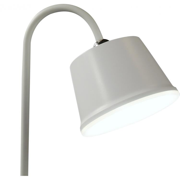 Lampe de table sans fil blanche à tête aimantée et col de cygne