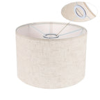 Abat-jour tambour en lin beige, Ø 33 x H 25 cm, pour lampadaire